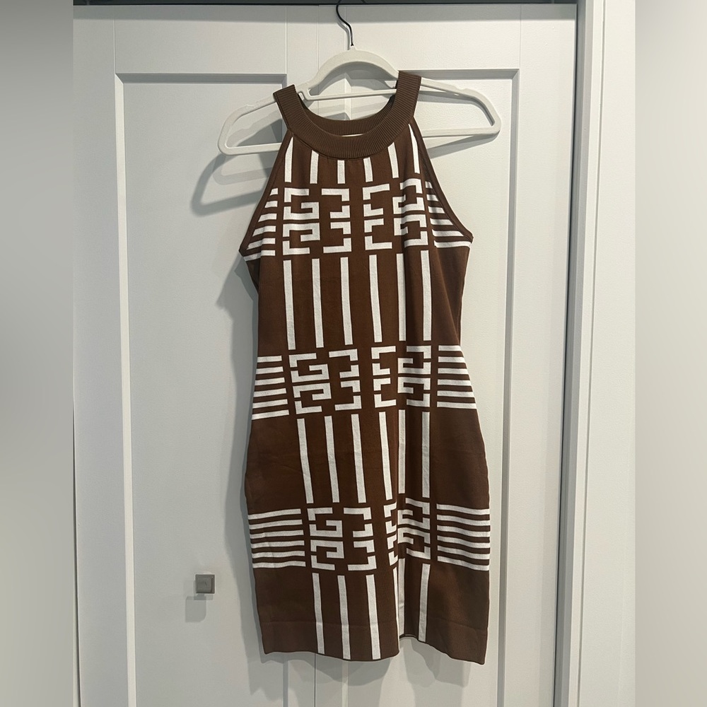 cotton/ Lycra mini dress designer Red Leaf